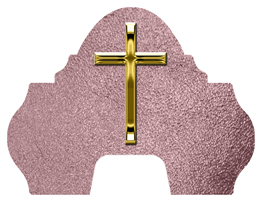 DARAY-L-510-GD-SH-OR Gold Single Cross Shimmer Orchid